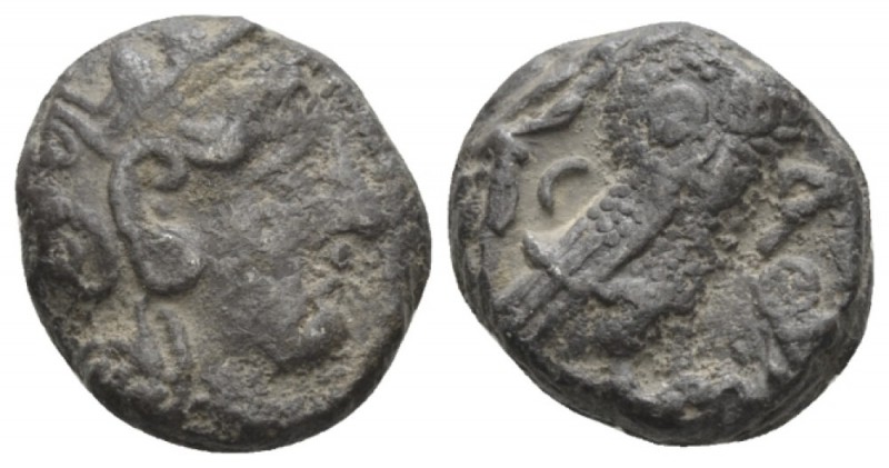 Attica, Athens Tetradrachm circa 336, AR 19.5mm., 17.24g. Helmeted head of Athen...