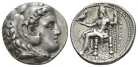 The Seleucid Kings, Seleucus I Nicator, 312- 281 BC Babylon Tetradrachm 317-311, AR 26mm., 15.92g. Head of Herakles r., wearing lion's skin headdress....