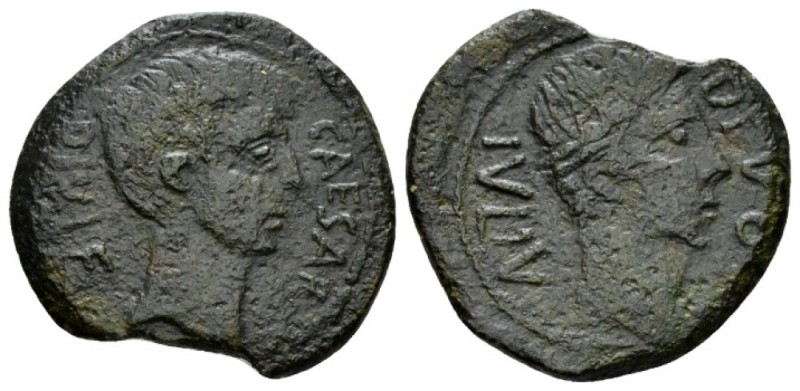 Gallia, Imitation Octavian, 32 – 27 BC Bronze After 38 BC, Æ 31.5mm., 13.18g. CA...