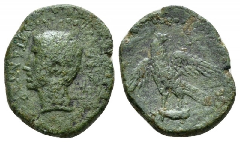 Sicily, Panormus Octavian as Augustus, 27 BC – 14 AD Bronze 7 (?)-14 AD, Æ 20.5m...