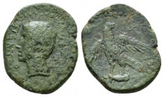 Sicily, Panormus Octavian as Augustus, 27 BC – 14 AD Bronze 7 (?)-14 AD, Æ 20.5mm., 9.25g. ΠΑΝΟΡ – MITAN Bare head l. Rev. Eagle standing facing, with...
