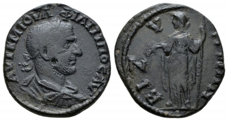 Thrace, Bizya Philip I, 244-249 Bronze 244-249, Æ 27mm., 13.47g. Laureate, drape...