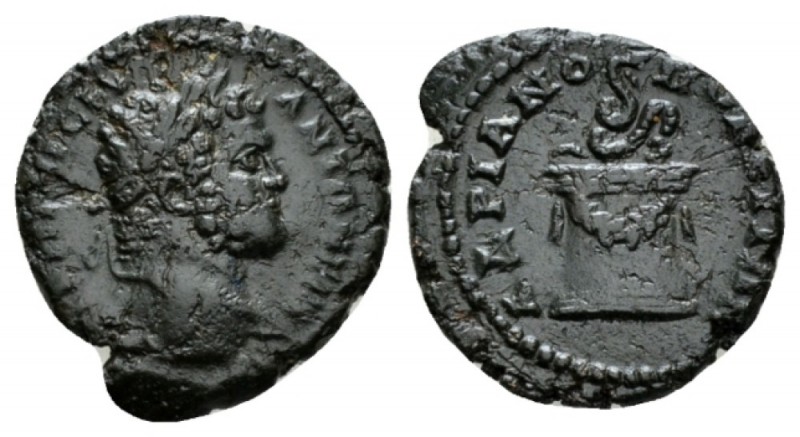 Thrace, Hadrianopolis Caracalla, 198-217 Bronze 198-217, Æ 18.5mm., 3.59g. Laure...