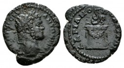 Thrace, Hadrianopolis Caracalla, 198-217 Bronze 198-217, Æ 18.5mm., 3.59g. Laureate bust r. Rev. Lighted altar. Varbanov 3443

Good Very Fine.

 ...