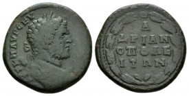 Thrace, Hadrianopolis Caracalla, 198-217 Bronze 198-217, Æ 27mm., 11.98g. Laureate bust r. Rev. Legend within laurel wreath. Varbanov 3560.

About V...