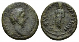 Thrace, Philippopolis Commodus, 177-192 Bronze 177-192, Æ 17.5mm., 4.97g. Laureate bust r. Rev. Aklepius standing l., holding serpent staff. Varbanov ...