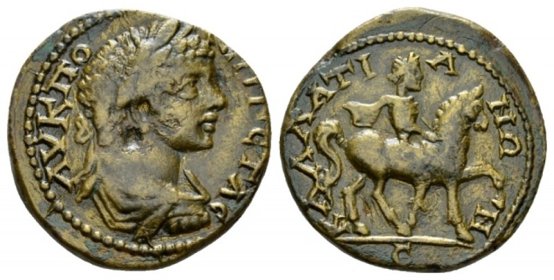 Moesia, Callatis Caracalla, 198-217 Bronze 198-217, Æ 27.5mm., 11.33g. Laureate,...