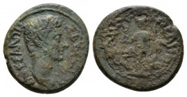 Thessaly, Koinon Octavian as Augustus, 27 BC – 14 AD Bronze 27 BC -14 AD, Æ 20.5mm., 7.16g. Bare head r. Rev. Athena Itonia standing l., holding crown...