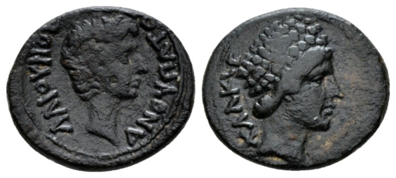 Euboea, Chalcis Octavian as Augustus, 27 BC – 14 AD Bronze 27 BC-14 AD, Æ 22.5mm...