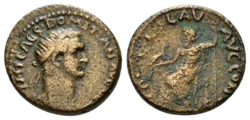 Corinthia, Corinth Domitian, 81-96 Bronze 81-96, Æ 21.5mm., 7.84g. Laureate head...