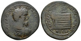 Pontus, Amasia Septimius Severus, 193-211 Bronze 206-207, Æ 32mm., 17.91g. Laureate, draped, and cuirassed bust r. Rev. Altar of Zeus Strateus; to l.,...