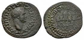 Bithynia, Koinon Titus, 79-81 Bronze 79-81, Æ 20.5mm., 5.23g. Laureate head r. Rev. Five corn ears. RPC 608. R.G. 17.

About Very Fine.

 

In a...