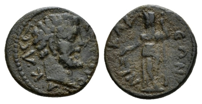 Bithynia, Nicaea Septimius Severus, 193-211 Bronze 193-211, Æ 15mm., 2.21g. Laur...