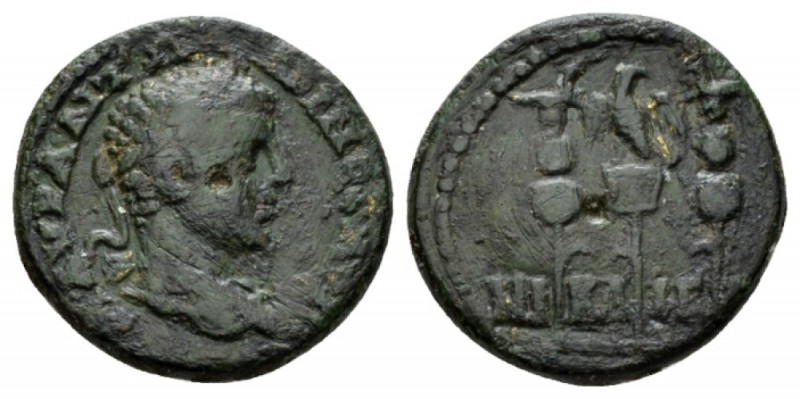Bithynia, Nicaea Caracalla, 198-217 Bronze 198-217, Æ 21.5mm., 6.23g. Laureate b...
