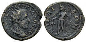 Bithynia, Nicaea Trebonianus Gallus, 251-253 Bronze 251-253, Æ 25.5mm., 8.48g. Radiate, draped and cuirassed bust r. Rev. Dionysos standing l, holding...