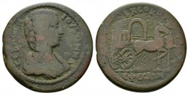 Ionia, Ephesus Julia Domna, wife of Septimius Severus Bronze 193-211, Æ 31mm., 14.88g. IOYΛIA ΔΟΜΝΑ CEB Draped bust r. Rev. EΦECIΩN TPIC NEOKOPΩN Carp...