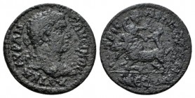 Ionia, Ephesus Caracalla, 198-217 Bronze 198-217, Æ 22.5mm., 4.36g. Laureate bust r. Rev. TPIC NEΩKOPΩN EΦECIΩN Artemis standing r., holding by the an...