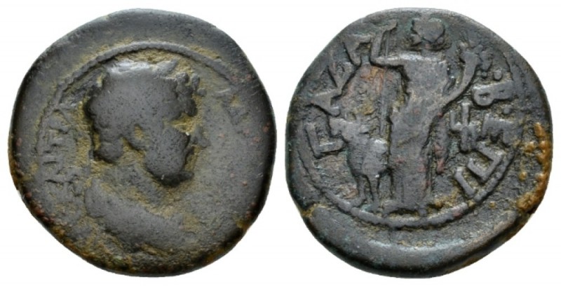 Judaea, Gaza Hadrian, 117-138 Bronze 130-131, Æ 26mm., 11.96g. Laureate, draped,...