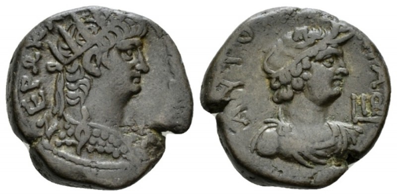 Egypt, Alexandria Nero, 54-68 Tetradrachm 65-66 (year 12), billon 24.5mm., 13.08...