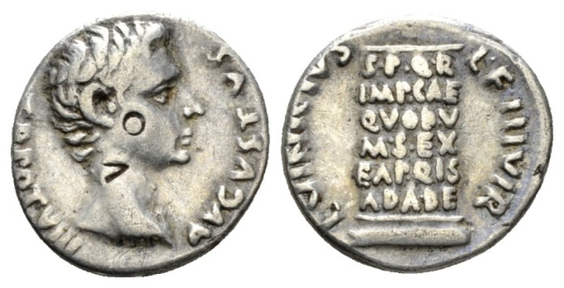 Octavian as Augustus, 27 BC – 14 AD Denarius 16 BC, AR 18.5mm., 3.96g. AVGVSTVS ...