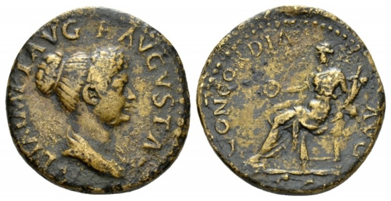 Julia Titi, daughter of Titus Dupondius 80-81, Æ 26mm., 11.95g. IVLIA IMP T AVG ...
