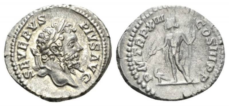 Septimius Severus, 193-211 Denarius 205, AR 20mm., 3.01g. SEVERVS PIVS AVG Laure...
