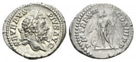 Septimius Severus, 193-211 Denarius 205, AR 20mm., 3.01g. SEVERVS PIVS AVG Laureate head r. Rev. P M TR P XIII COS III P P Jupiter standing l., holdin...