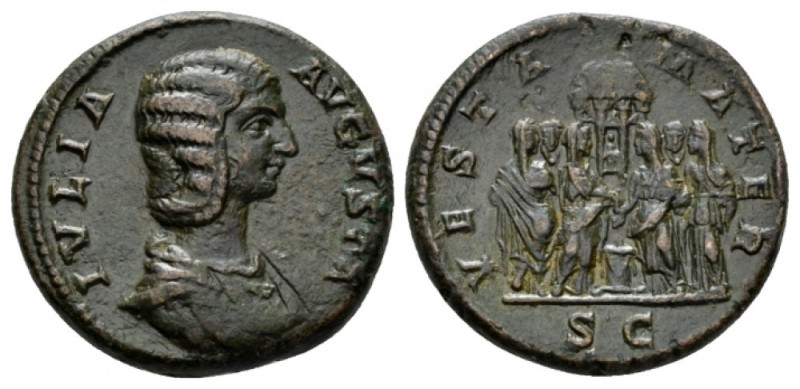 Julia Domna, wife of Septimius Severus As 196-211, Æ 26mm., 10.25g. IVLIA AVGVST...