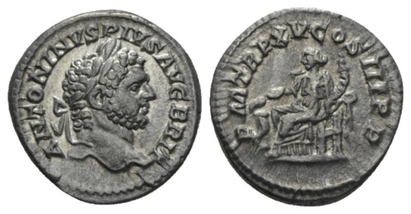 Caracalla, 198-217 Denarius 212, AR 18.5mm., 3.12g. ANTONINVS PIVS — AVG BRIT La...