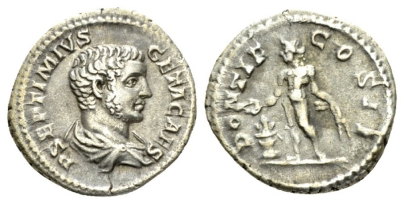 Geta Caesar, 198-209 Denarius 209, AR 19.5mm., 3.09g. P SEPTIMIVS GETA CAES Bare...