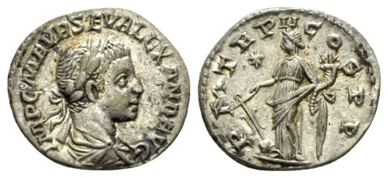 Severus Alexander, 222-235 Denarius Antioch 222, AR 18.5mm., 2.78g. Laureate, dr...