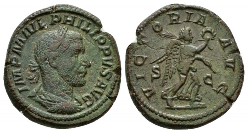 Philip I, 244-249 As 244-249, Æ 25mm., 11.78g. IMP M IVL PHILIPPVS AVG Laureate,...