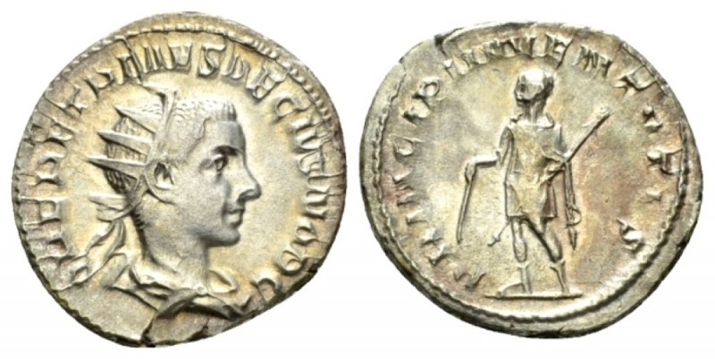 Herennius Etruscus as Caesar, 249-251. Antoninianus 250-251, AR 22mm., 3.69g. Q ...