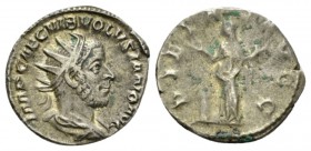 Volusian, 251-253 Antoninianus 251-253, AR 21mm., 3.38g. IMP CAE C VIB VOLVSIANO AVG Radiate, draped and cuirassed bust r. Rev. PIETAS AVGG Pietas sta...