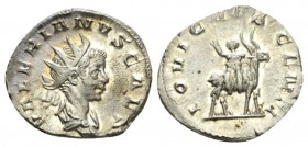 Valerian II Caesar, 253-255 Antoninianus Lugdunum 253-255, AR 21mm., 3.03g. VALERIANVS CAES Radiate and draped bust r. Rev. IOVI CRESCENTI Young Jupit...