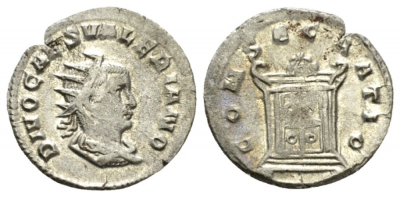 Valerian II Caesar, 253-255 Antoninianus 255-257, AR 20.5mm., 2.65g. DIVO CAES V...