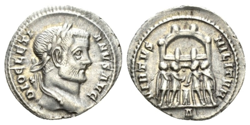 Diocletian, 284-305 Argenteus Rome circa 295-297, AR 19.5mm., 3.16g. DIOCLETI – ...