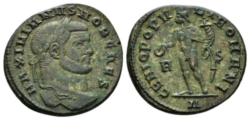 Galerius Maximianus, 305-311 Follis Rome circa 297-298, Æ 27mm., 9.96g. Laureate...