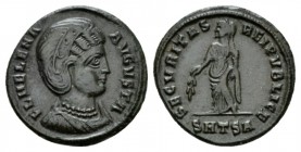 Helena, mother of Constantine Follis Thessalonica 326-328, Æ 19mm., 3.25g. Diademed and draped bust r. Rev. Securitas standing l., holding olive branc...