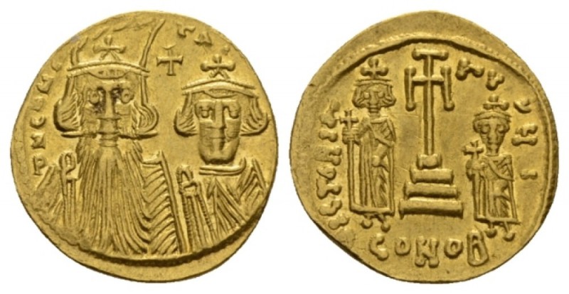 Constans II, September 641 – 15 July 678, with colleagues from 654 Solidus 661-6...