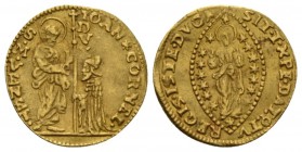 Venice, Giovanni Corner II, 1709-1722 Ducato 1709-1722, AV 22.5mm., 3.42g. Doge kneeling before St. Mark. Rev. Christ in mandorla. Paolucci 13. Fr. 13...