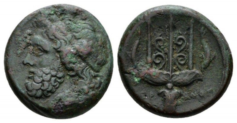 Sicily, Hieron II, 275-215 Syracuse Bronze 275-215, Æ 21.5mm., 8.85g. Head of Po...