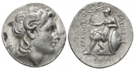 Kingdom of Thrace, Lysimachos, 305-281 Lampsacus (Mysia) Tetradrachm circa 297-281, AR 31mm., 16.76g. Diademed head of the deified Alexander r., with ...