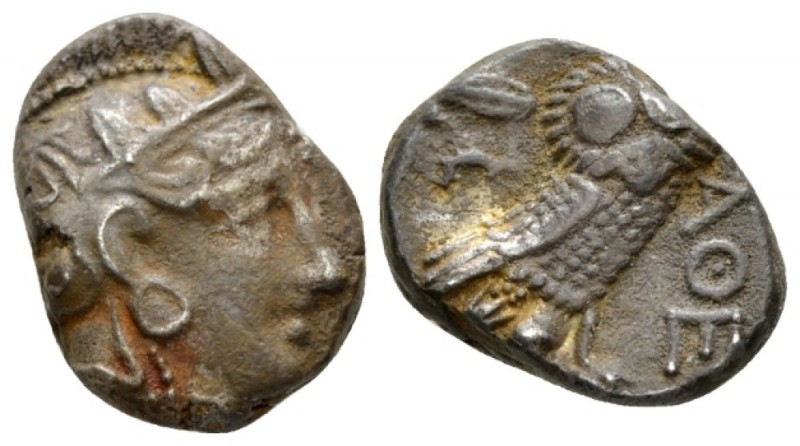 Attica, Athens Tetradrachm circa 336-297, AR 19mm., 17.18g. Head of Athena r., w...