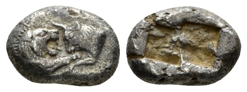 Lydia, Kroisos, circa 560-546 Sardes 1/3 Siglos circa 560-546, AR 14mm., 3.44g. ...
