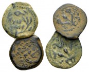 Judaea, Alexander Jannaios (Yehonatan), 103-76 BC Jerusalem Lot of two pruthae: circa 103-76, Æ 15mm., 3.80g. Lot of two pruthae: Alexander Jannaios (...