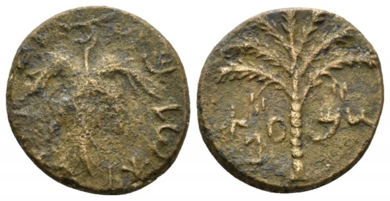Judaea, The Bar Kokhba War, 132 – 135 Jerusalem Middle bronze 134-135, Æ 23.5mm....
