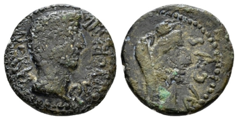 Sicily, Panormus Tiberius, with Julia Augusta (Livia ?) Bronz 14-37, Æ 21.5mm., ...