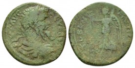 Macedonia, Stobi Septimius Severus, 193-211 Bronze 193-211, Æ 26.5mm., 10.93g. Laureate, draped, and cuirassed bust r. Rev. Nike advancing l., holding...