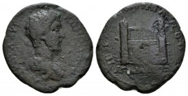 Thrace, Anchialus Commodus, 177-192 Bronze 177-192, Æ 29mm., 11.99g. Laureate, draped and cuirassed bust r. Rev. City-gate, with five arches flanked b...